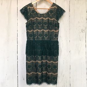 Anthropologie Maeve Lace Peplum Dress